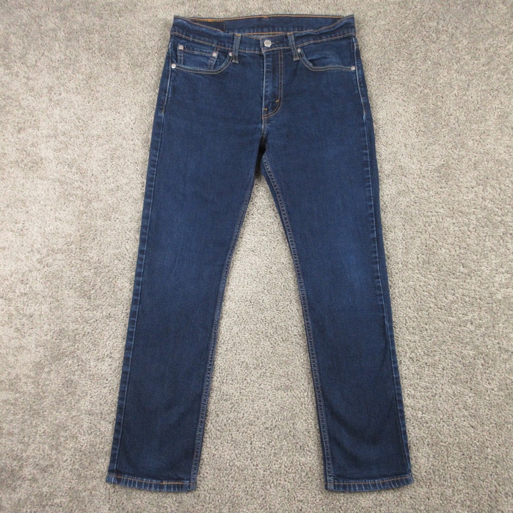 Levis Jeans Mens 31x27 (Tag 32x30) Blue 511 Slim Straight Dark Wash Denim Pants